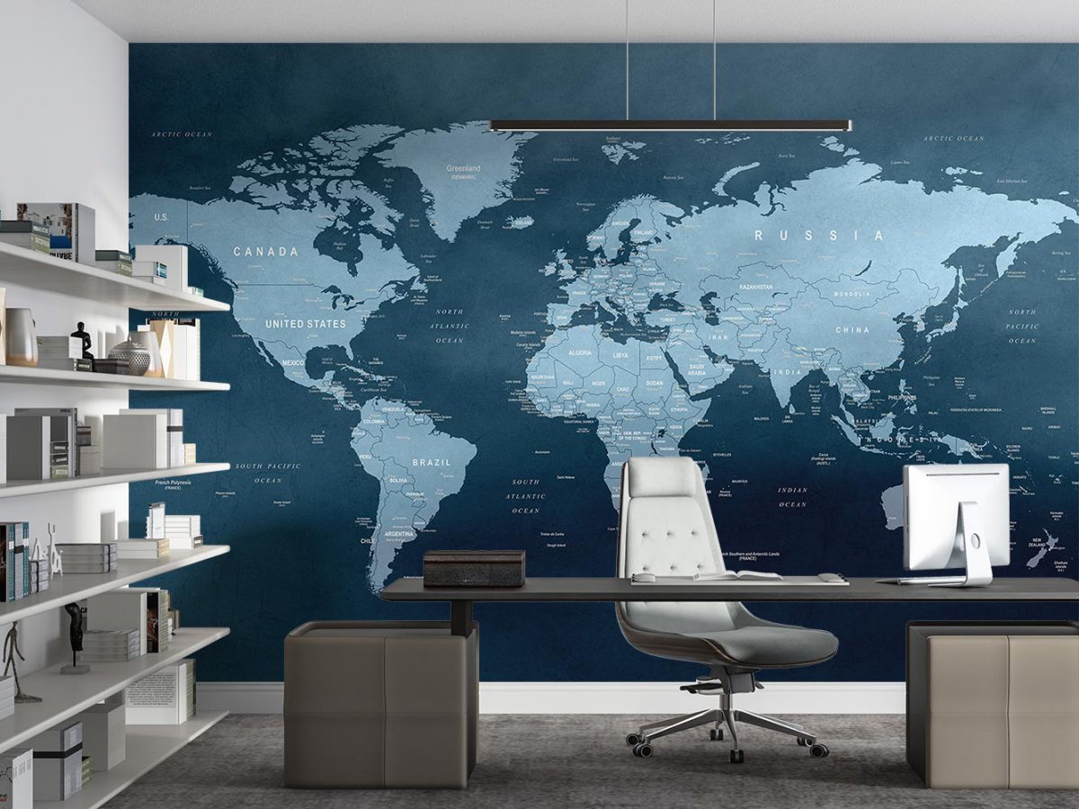 پوستر دیواری طرح نقشه جهان W10131800