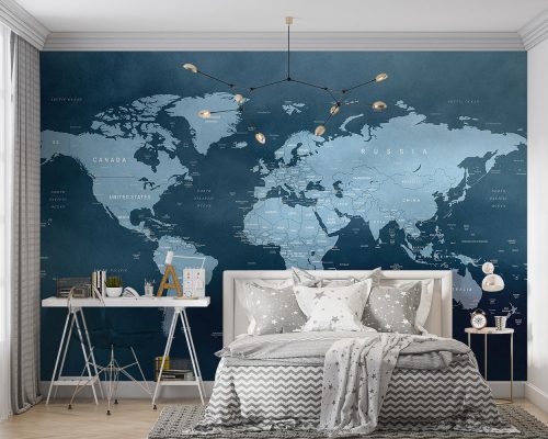 پوستر دیواری طرح نقشه جهان W10131800