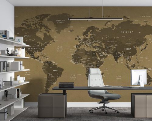 کاغذ دیواری نقشه جهان قدیمی W10132400