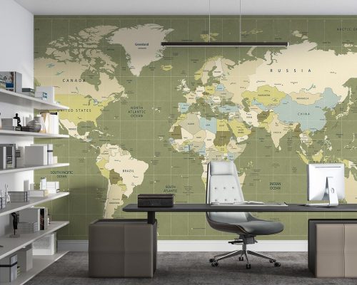 پوستر دیواری مدل نقشه جهان W10132500