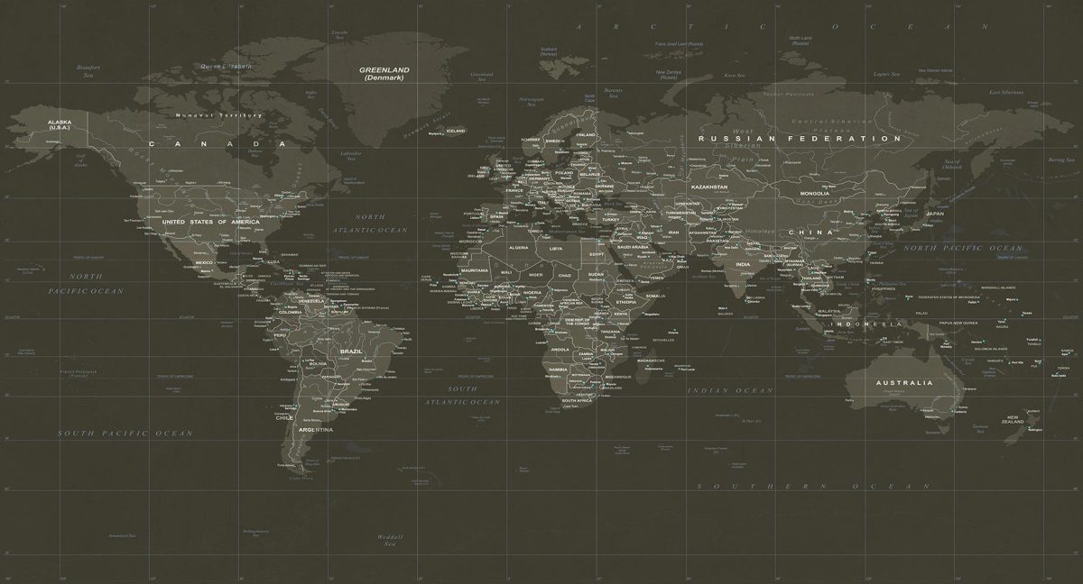 پوستر دیواری طرح نقشه جهان W10132900