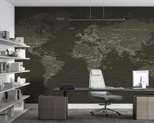 پوستر دیواری طرح نقشه جهان W10132900