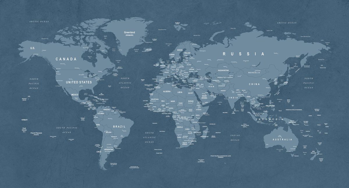 پوستر دیواری نقشه جهان W10133600
