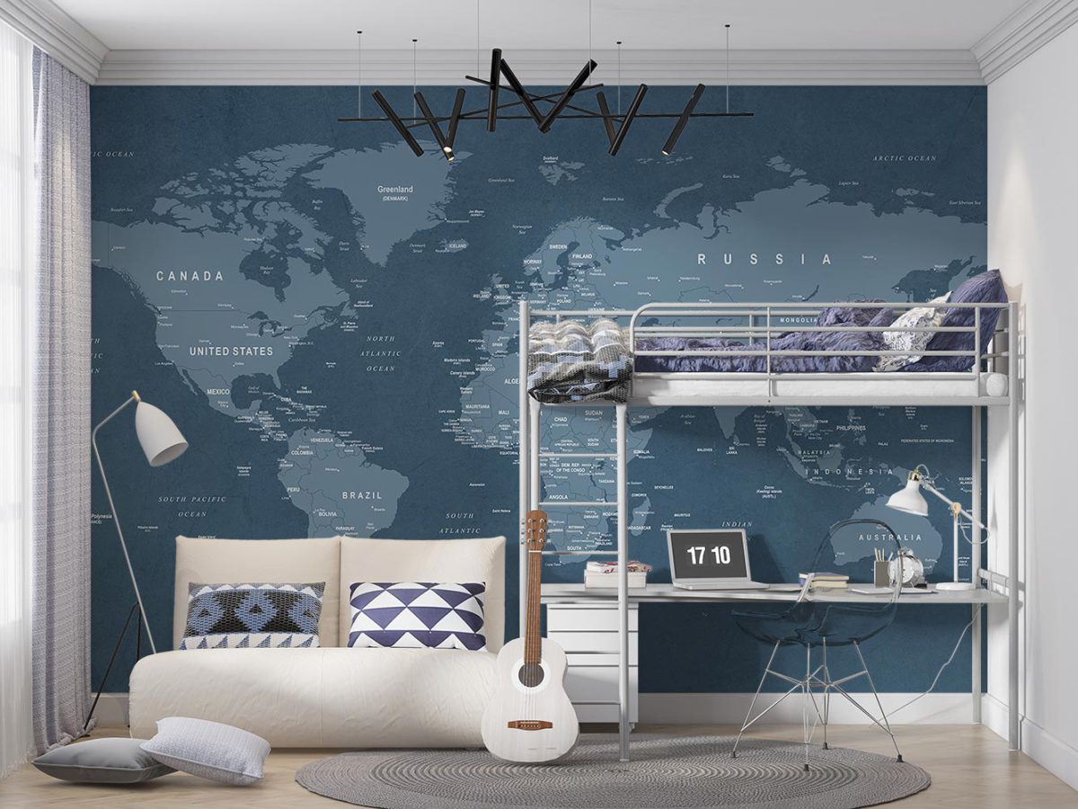 پوستر دیواری نقشه جهان W10133600