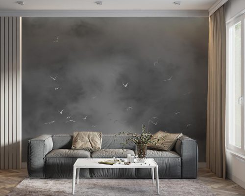 کاغذ دیواری ابر و باد پرنده W10134900