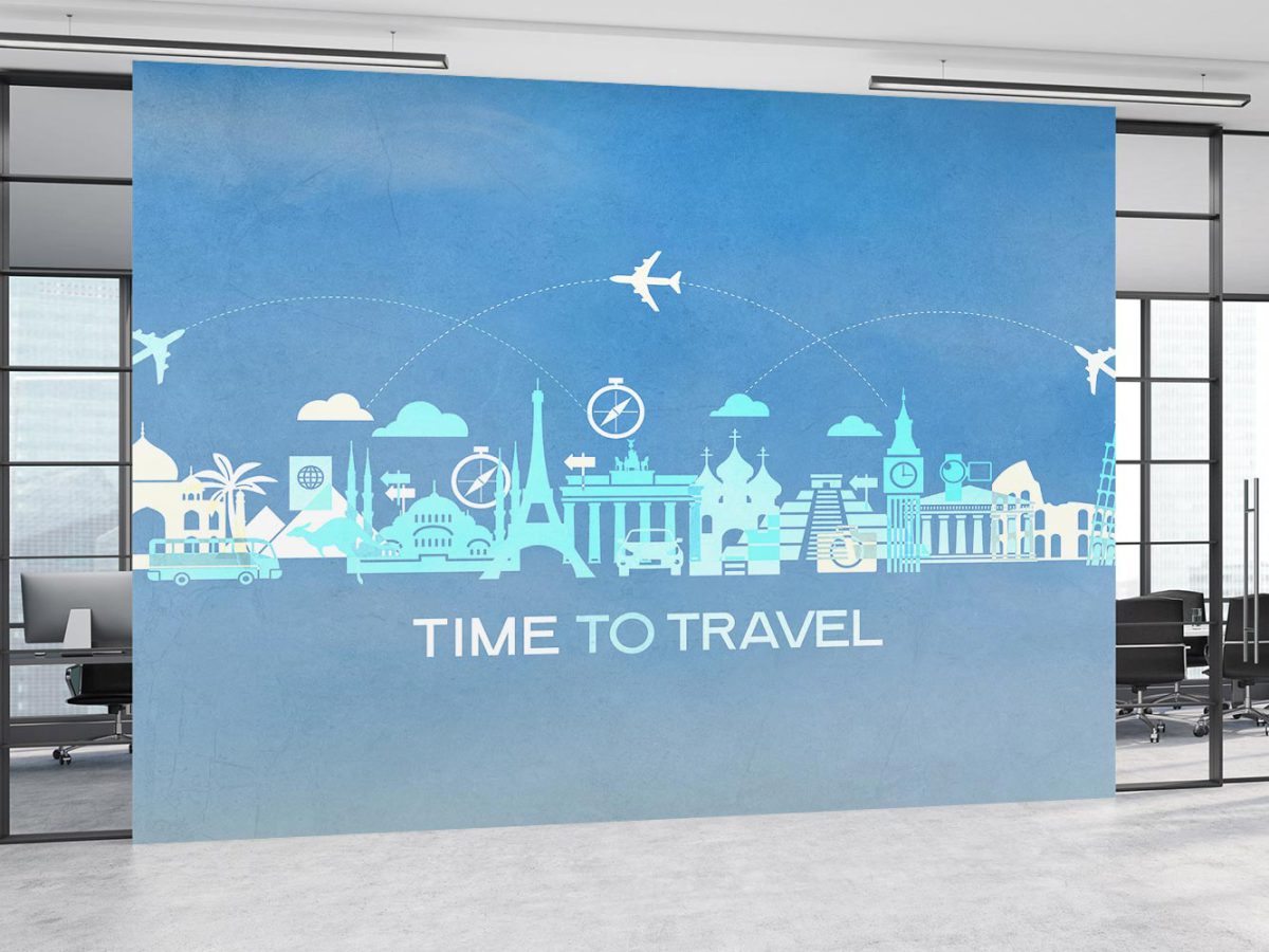 پوستر دیواری گردشگری و سفر W10135200 مناسب دفتر آژانس هواپیمایی