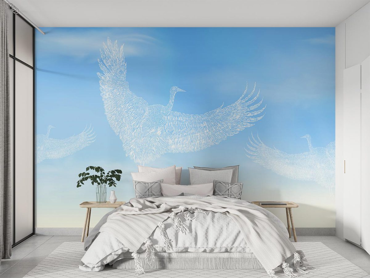 پوستر دیواری پرنده و آسمان W10138600