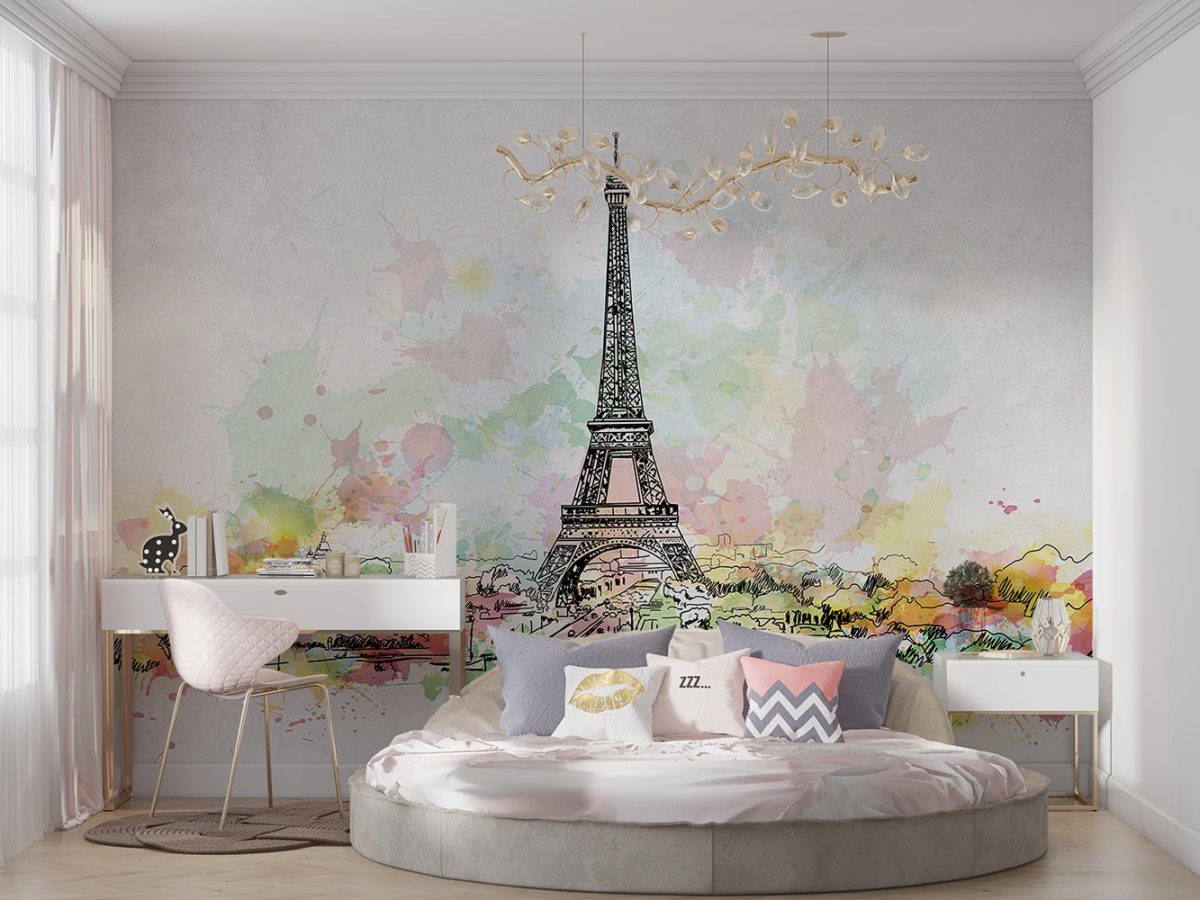 پوستر دیواری دخترانه برج ایفل پاریس W10139900