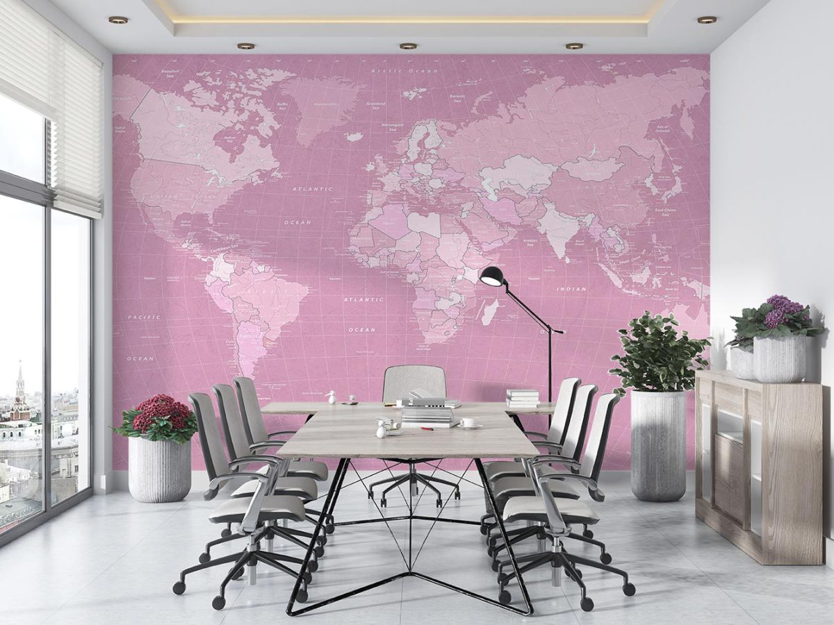 پوستر دیواری نقشه جهان مدرن W10142600