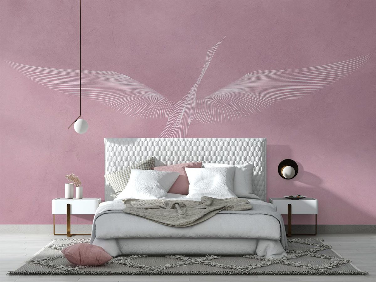 کاغذ دیواری اتاق خواب طرح پرنده W10142900