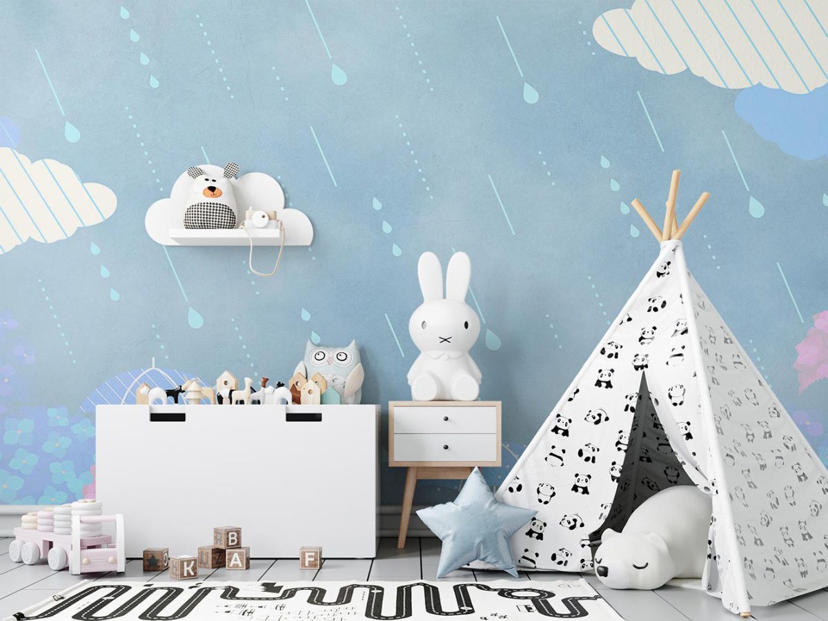 پوستر دیواری کودکانه باران آسمان W10143300