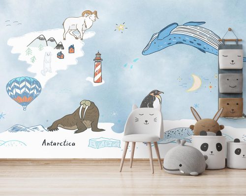 پوستر دیواری کودک حیوانات قطبی W10143400