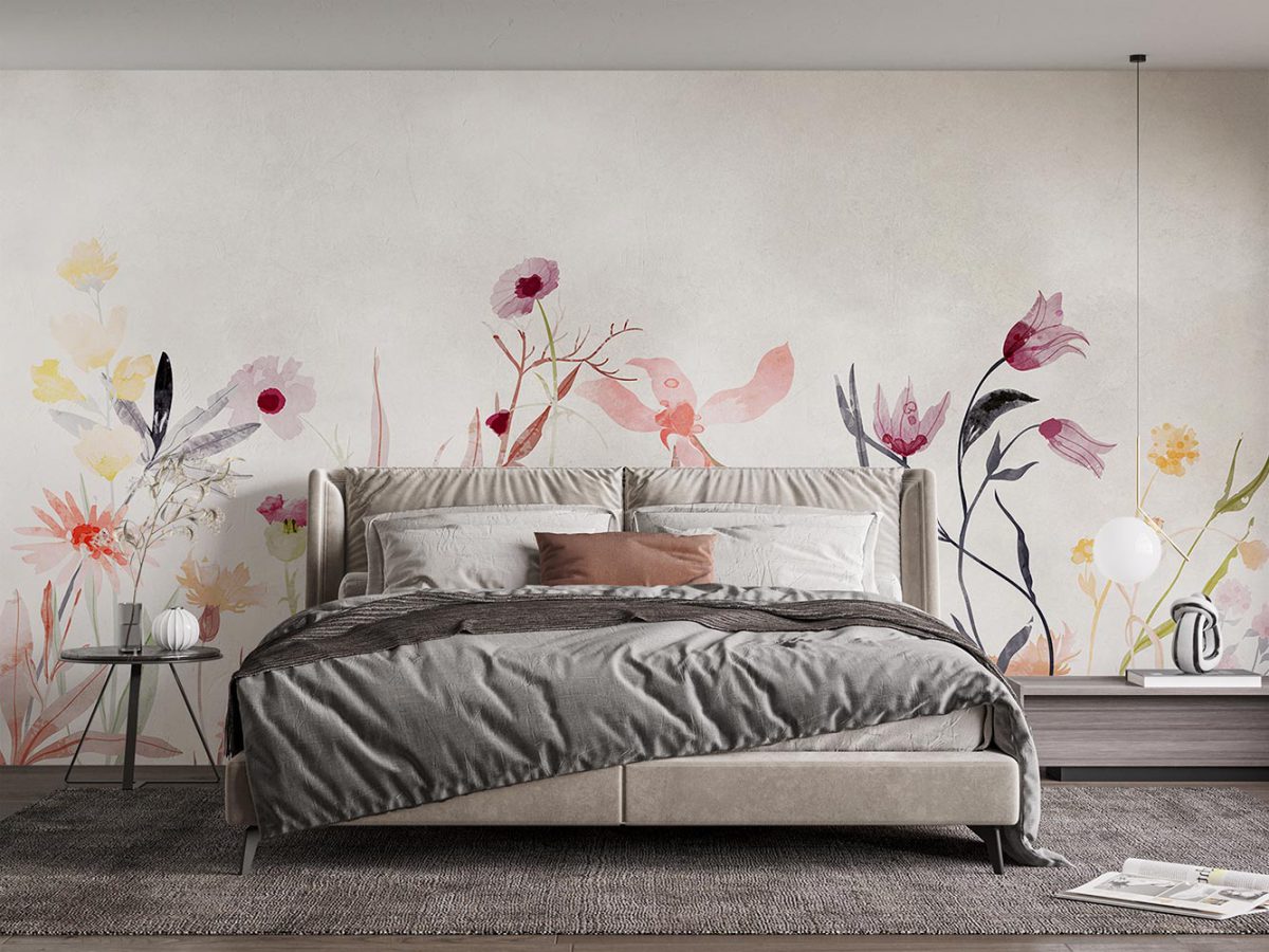 کاغذ دیواری اتاق خواب مدل گلدار W10147100