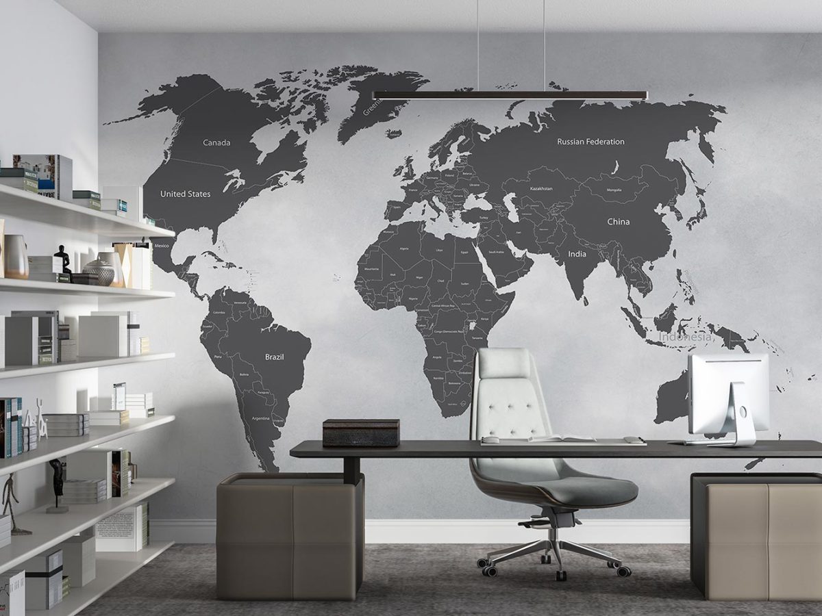 کاغذ دیواری اداری نقشه جهان W10150100