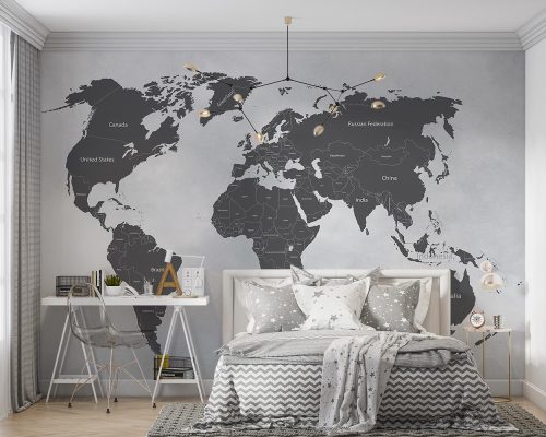 پوستر دیواری نقشه جهان W10150100