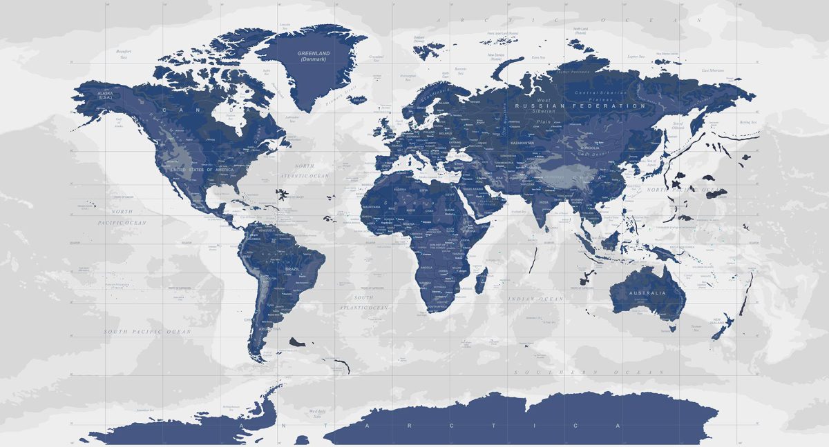پوستر دیواری مدل نقشه جهان W10150400
