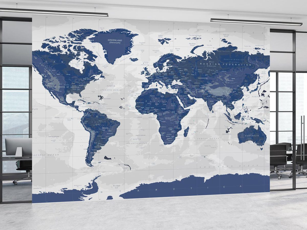 پوستر دیواری مدل نقشه جهان W10150400