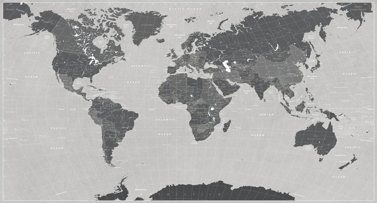 کاغذ دیواری طرح نقشه جهان W10150500