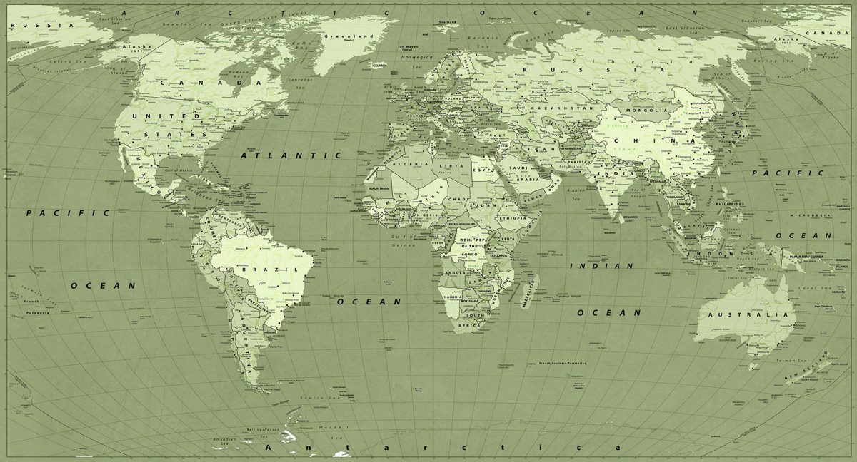 پوستر دیواری نقشه کشور و جهان W10150600
