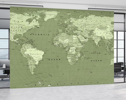 پوستر دیواری نقشه کشور و جهان W10150600