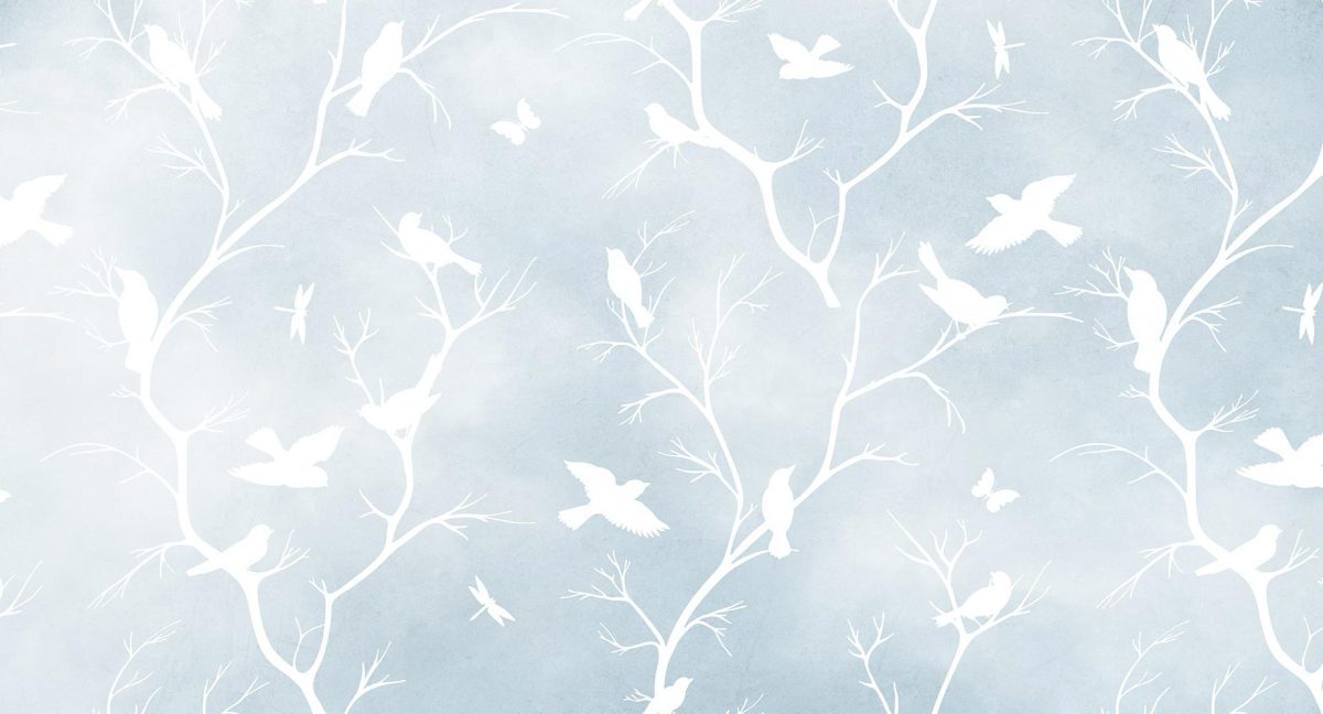 کاغذ دیواری پرنده و شاخه درخت W10151300