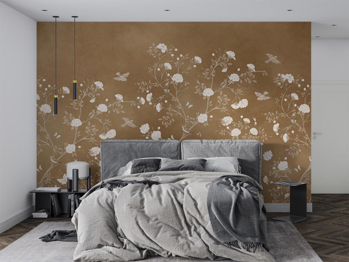 کاغذ دیواری اتاق خواب طرح گل W10153100