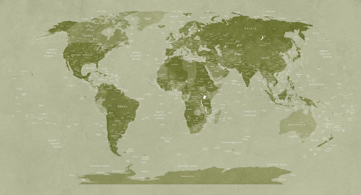 پوستر دیواری طرح نقشه جهان W10154100
