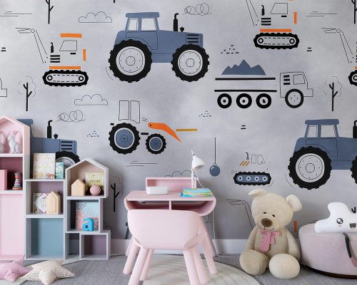پوستر دیواری کودکانه ماشین آلات W10156400