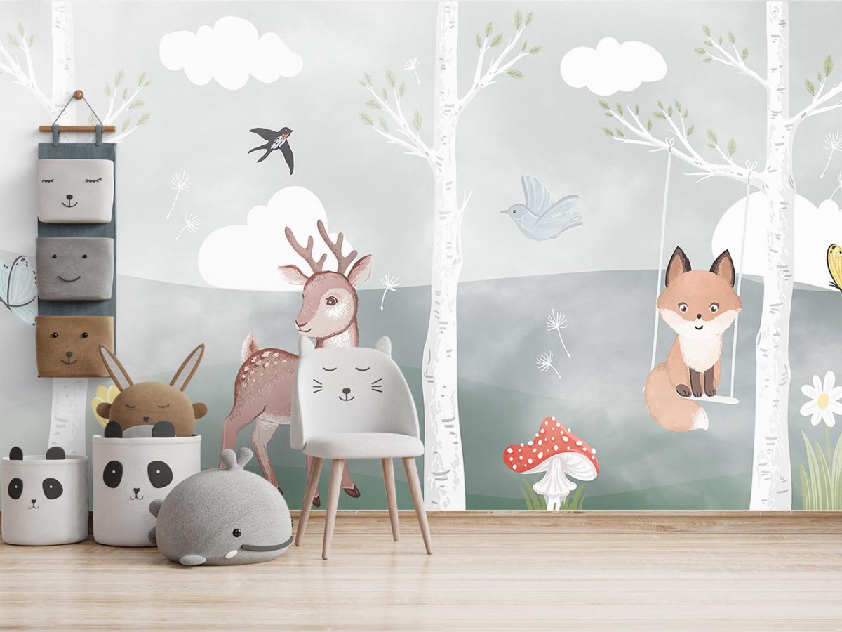 پوستر دیواری کودک حیوانات W10156600