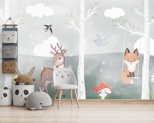 پوستر دیواری کودک حیوانات W10156600