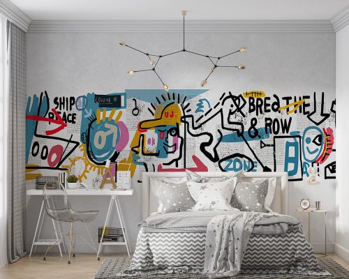کاغذ دیواری اسپرت گرافیتی W10157300
