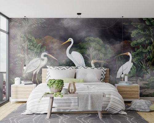 پوستر دیواری پرندگان جنگل W10158200