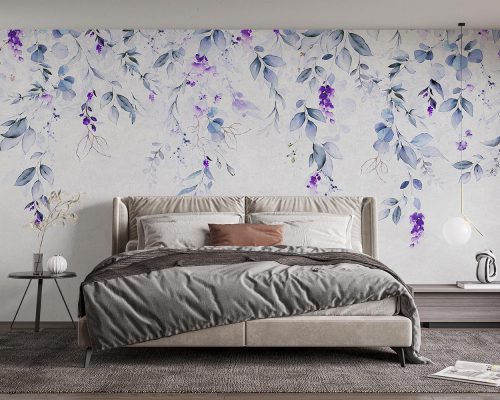 کاغذ دیواری طرح شکوفه و برگ W10158600