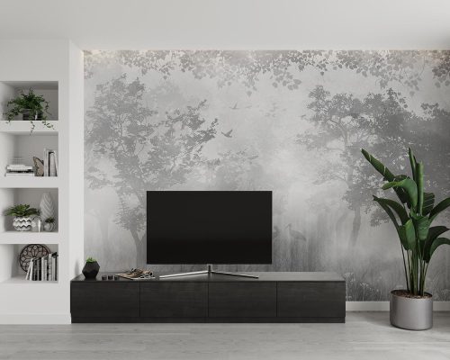 پوستر دیواری سیاه سفید درخت W10159200