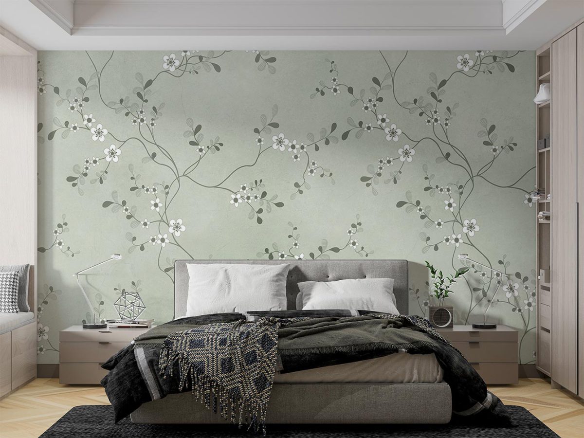 کاغذ دیواری اتاق خواب مستر طرح گل گلی ریز W10160000