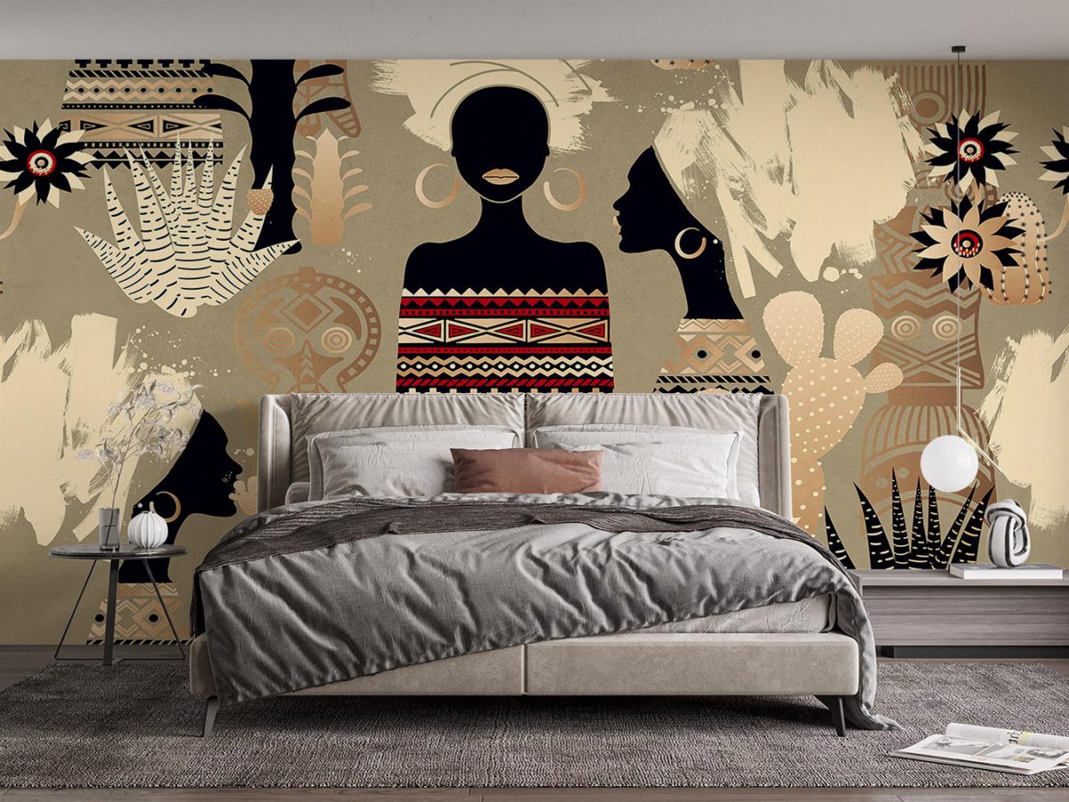 پوستر دیواری اتاق خواب سنتی آفریقا W10160500