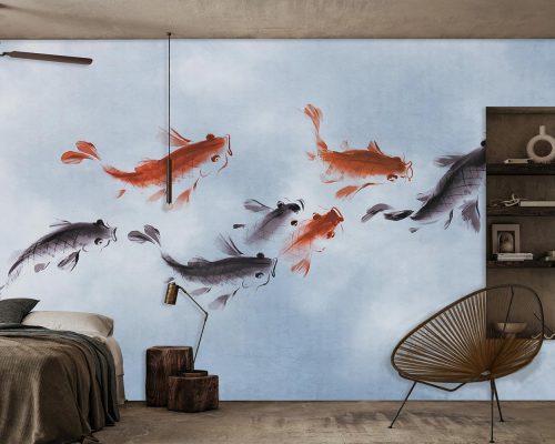 پوستر دیواری طرح ماهی W10160900