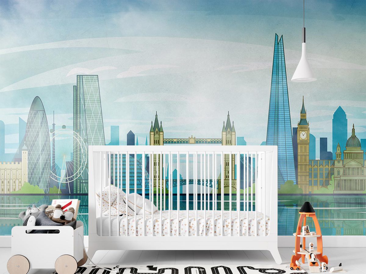 پوستر دیواری کودک طرح ساختمان های لندن W10162200
