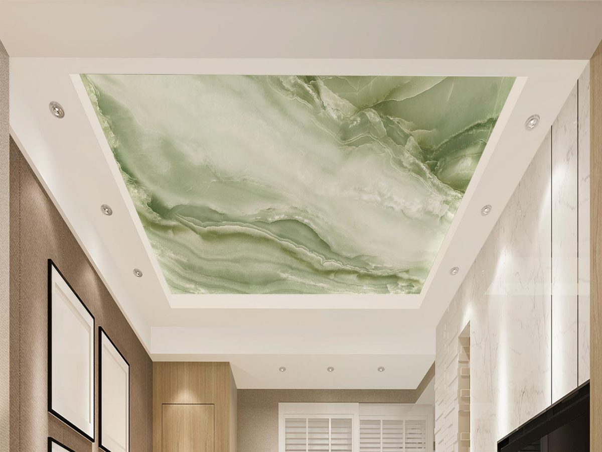 کاغذ دیواری سقفی طرح سنگ مرمر سبز W10165500