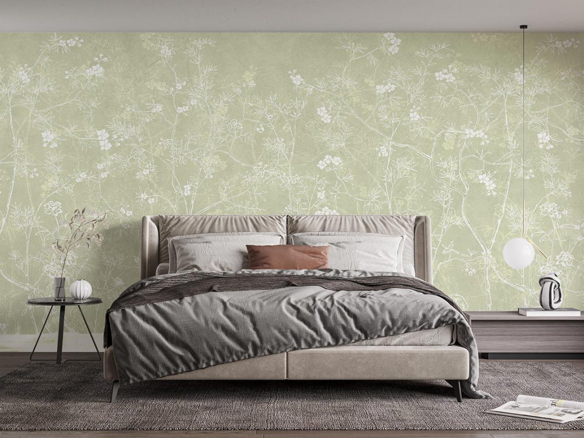 کاغذ دیواری اتاق خواب طرح گل ریز W10165700