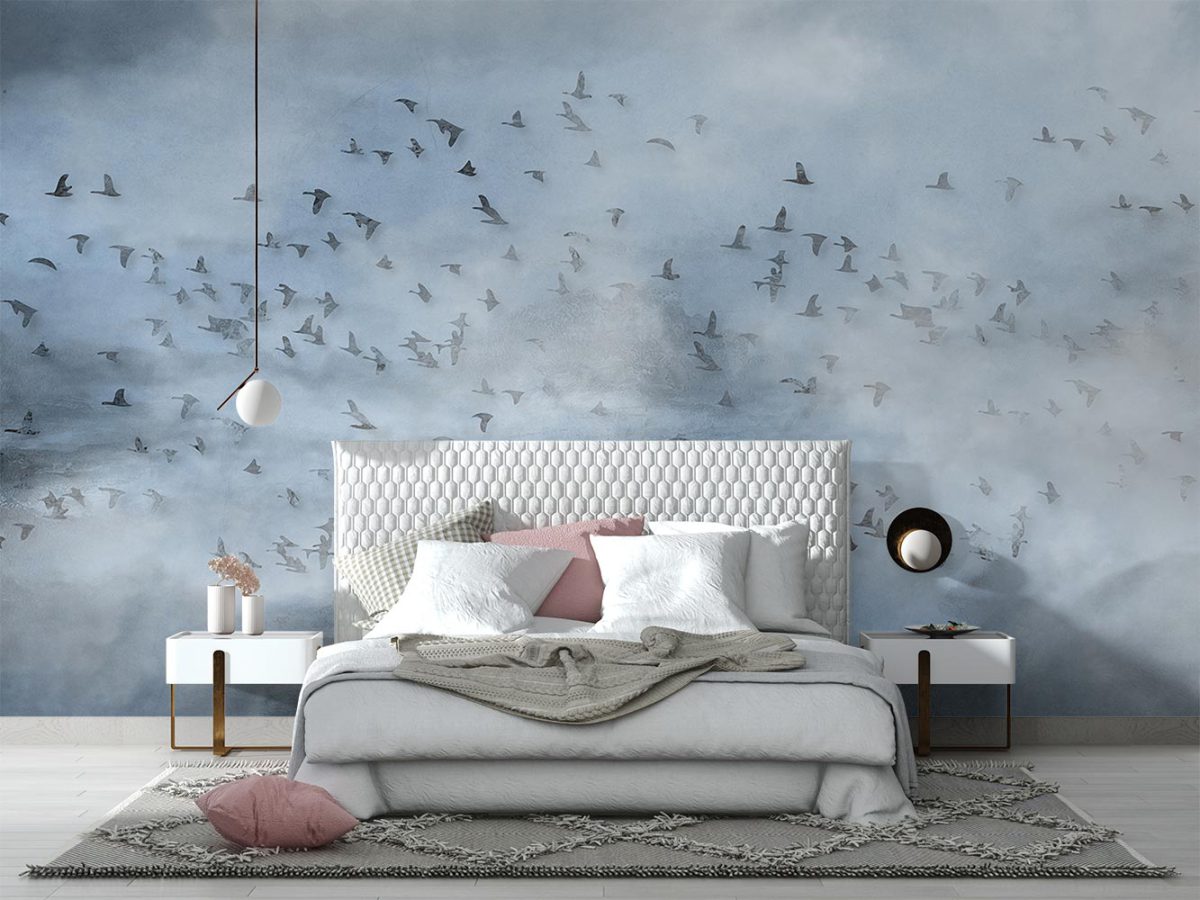 کاغذ دیواری طرح آسمان و پرنده W10168300