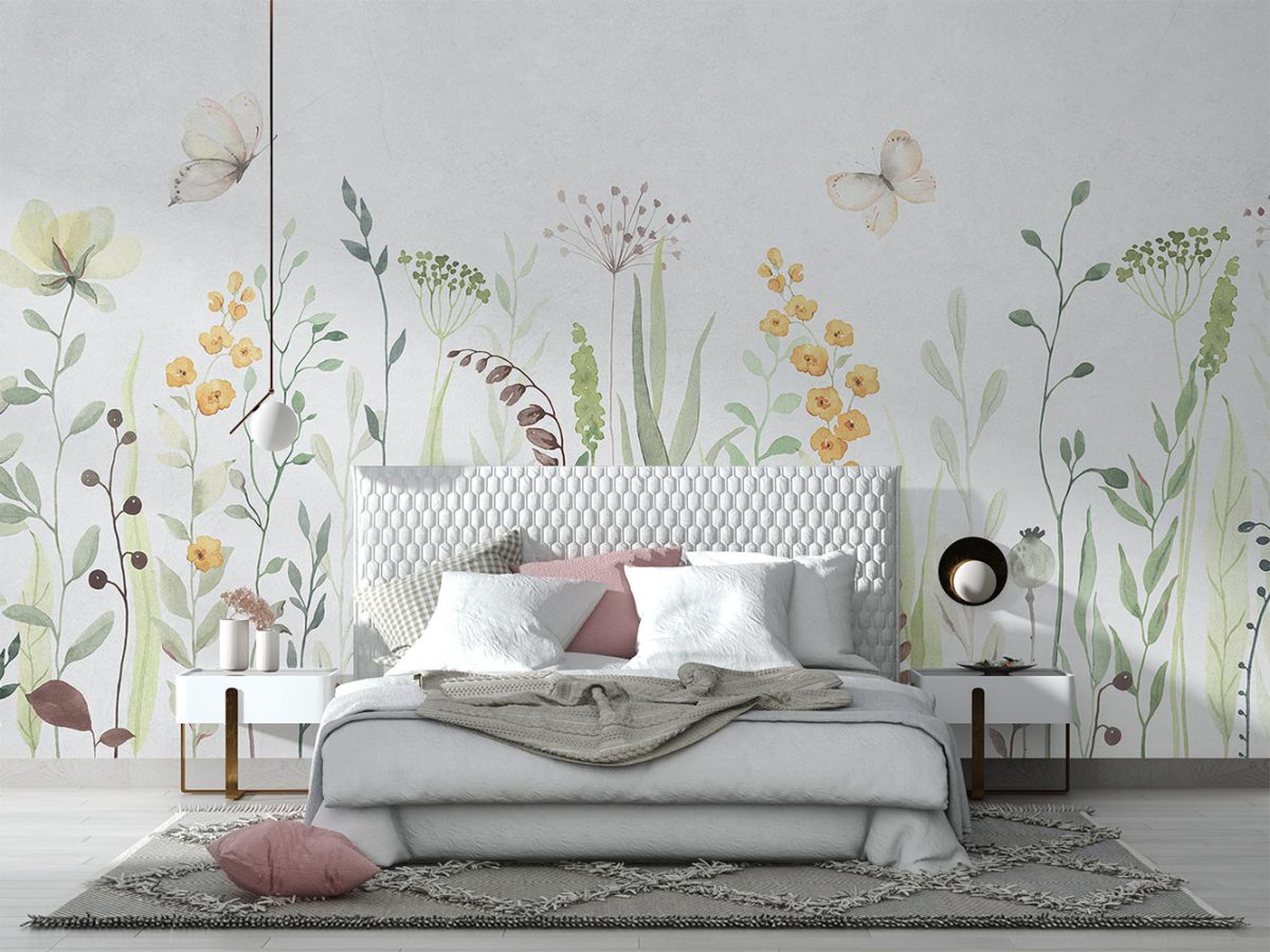 پوستر دیواری طرح گل و برگ W10170100