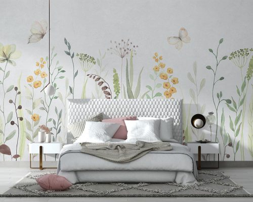پوستر دیواری طرح گل و برگ W10170100