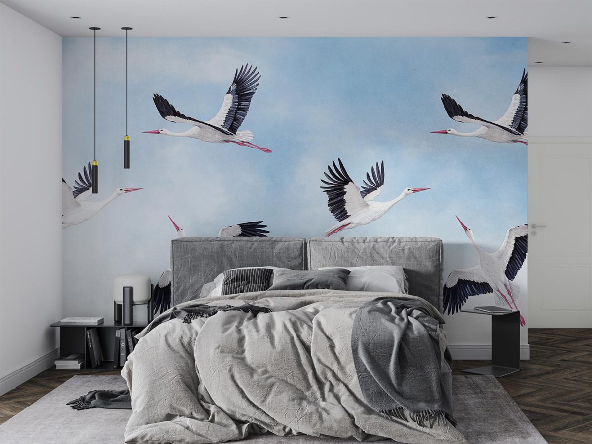 پوستر دیواری اتاق خواب طرح پرنده W10171700