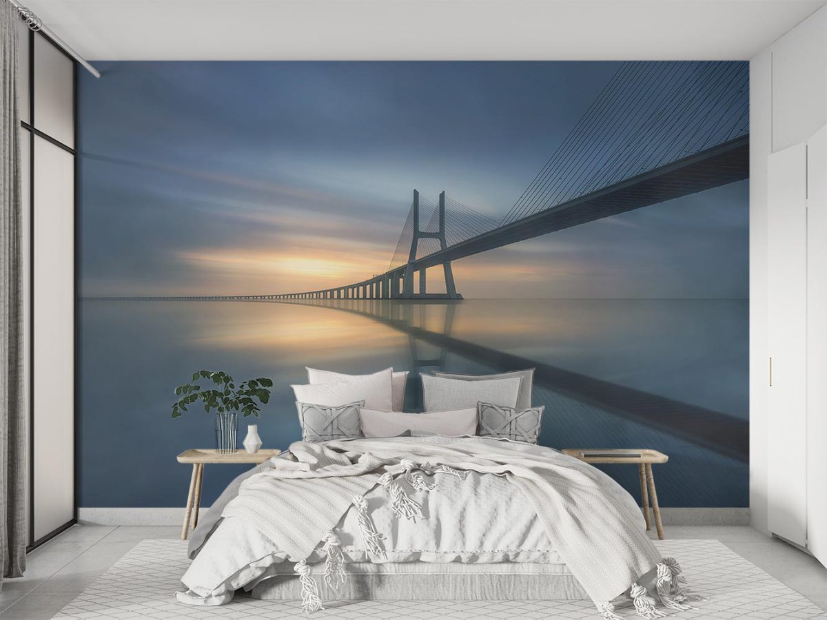 پوستر دیواری اتاق خواب طرح منظره پل W10173000