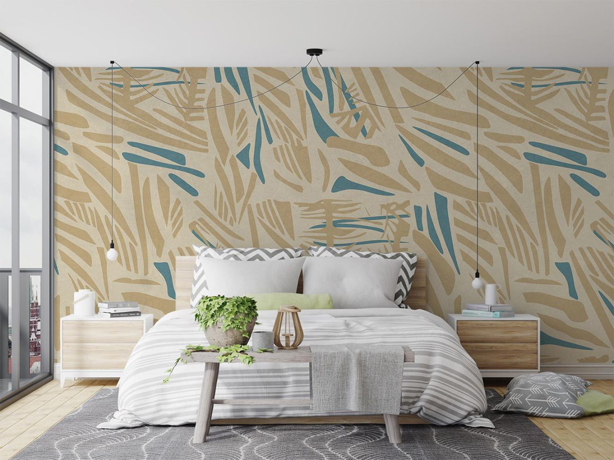 کاغذ دیواری اتاق خواب مدل مدرن هنری W10173400