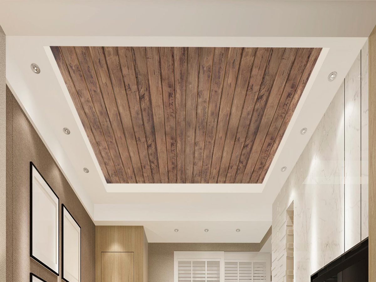کاغذ دیواری سقفی کلاسیک طرح چوب W10177600