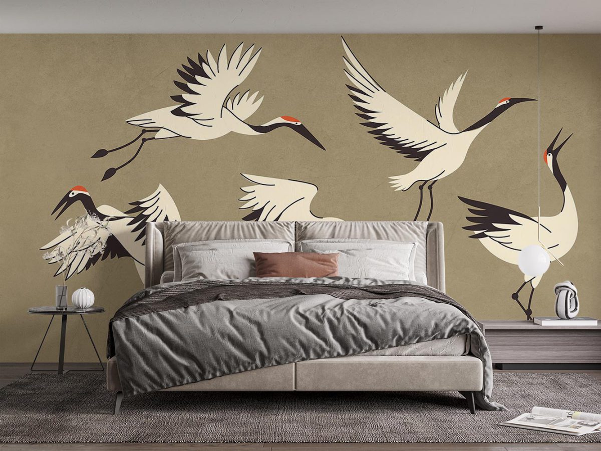 کاغذ دیواری اتاق خواب طرح پرنده پرندگان W10180500