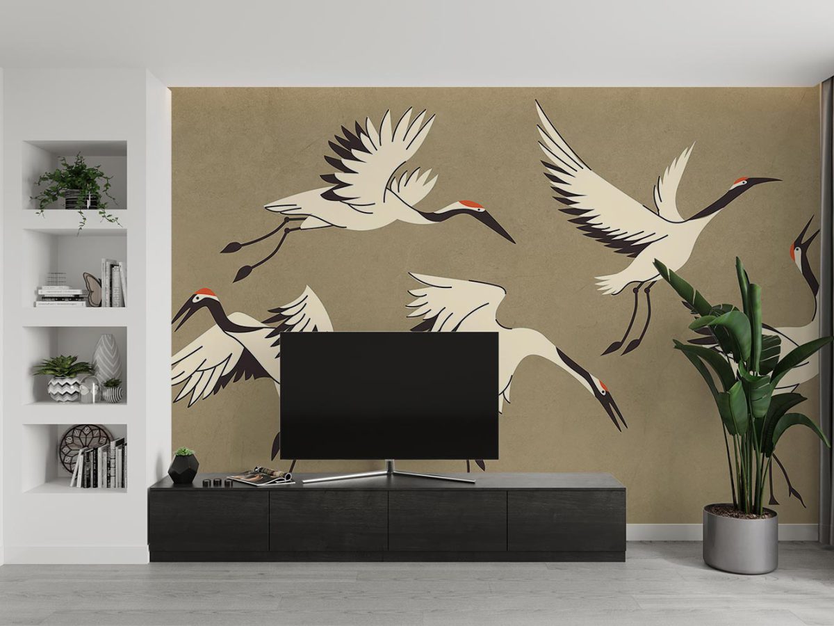 پوستر دیواری پشت ال سی دی طرح پرنده پرندگان W10180500