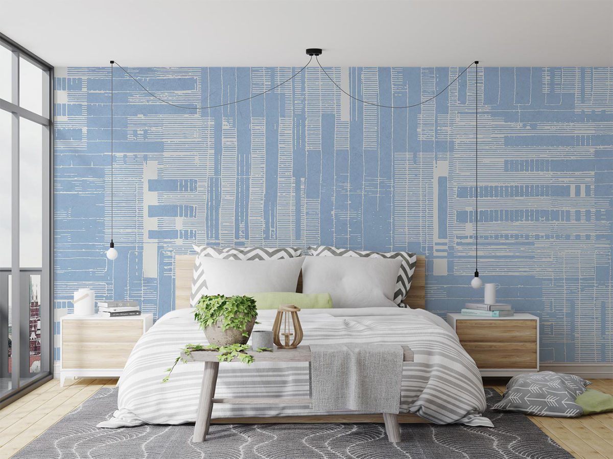 کاغذ دیواری اتاق خواب طرح مدرن هنری W10182100